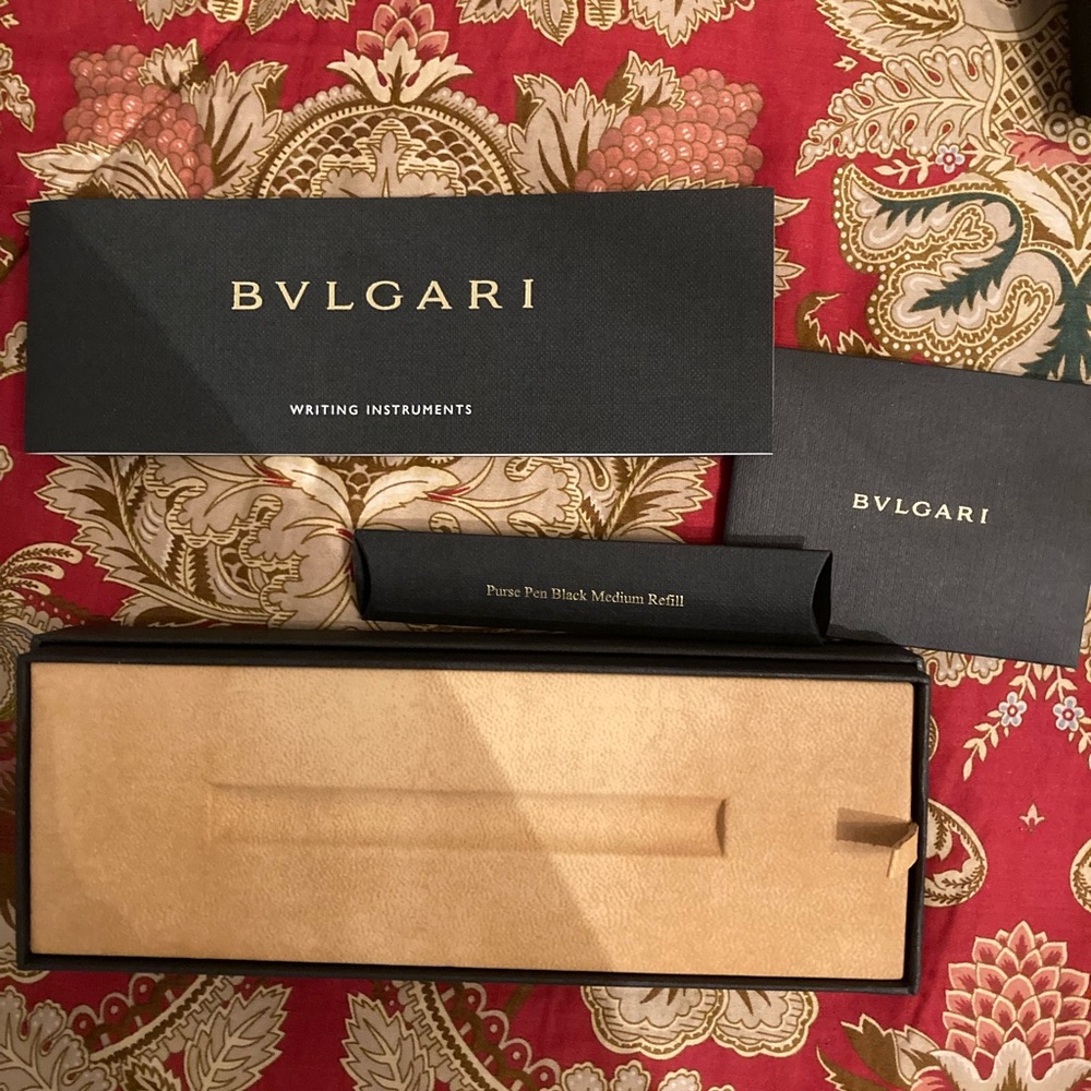 Bulgari padded and suede Pencil box ONLY